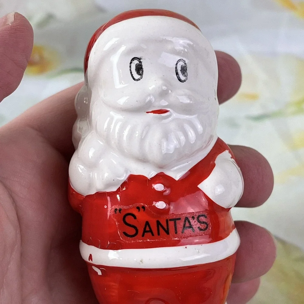 JAPAN Santa Claus Presents Salt & Pepper Shakers Set Original Box Woolworth VTG